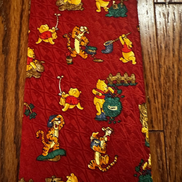 Vintage Disney Pooh 100 Acre Collection Silk Tie JCPenney 1998 Tigger New NOS - Picture 4 of 10